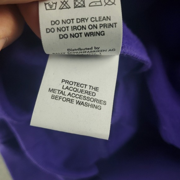 BALLY Mirtillo Hoodie Mens  Hike 6 Size 42 XL Organic Cotton Purple Sweatshirt - Picture 12 of 16